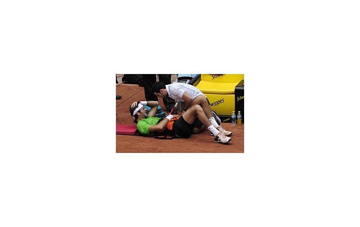 Del Potro frente a Youzhny, cuando tuvo que pedir médico.