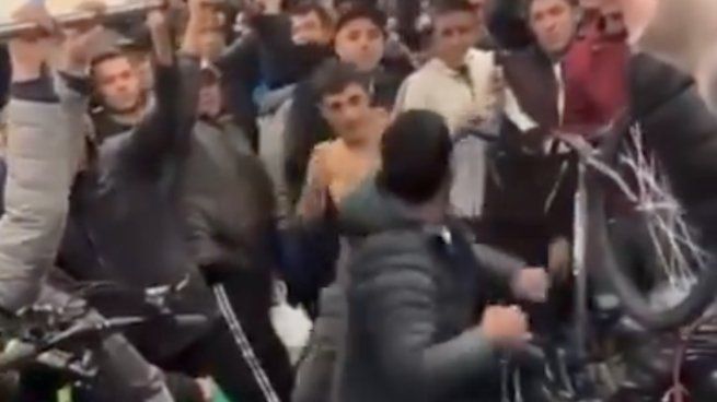 Insólita pelea en un vagón del tren San Martín.