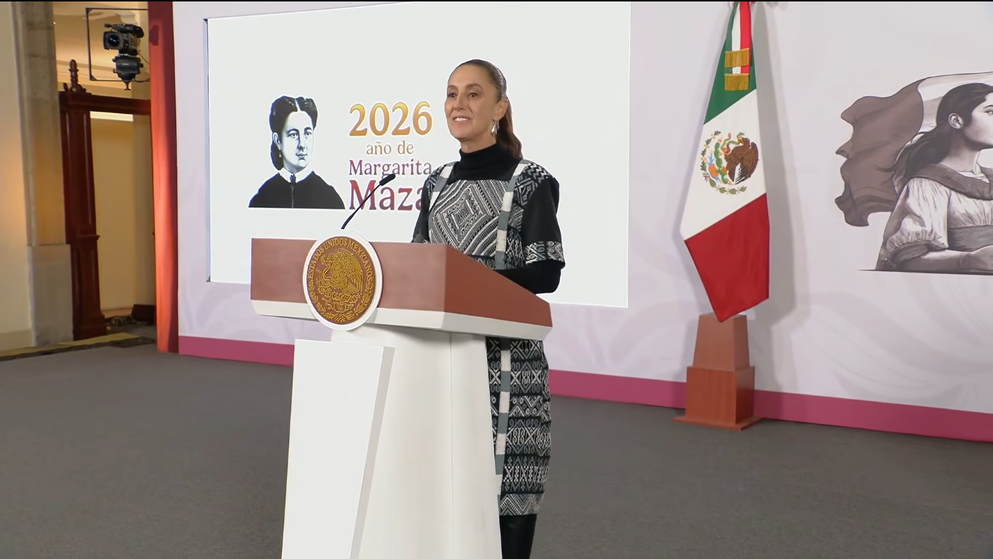 Claudia Sheinbaum en la Mañanera de este martes.