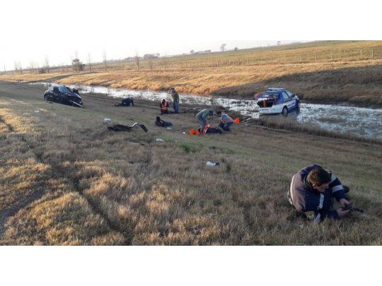 Así quedaron las víctimas del atropello (foto C5N)