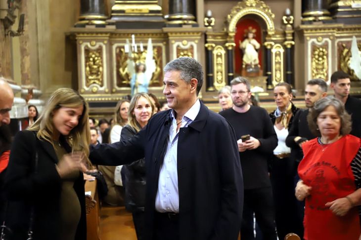 Jorge Macri, presente en la misa en homenaje a Francisco.