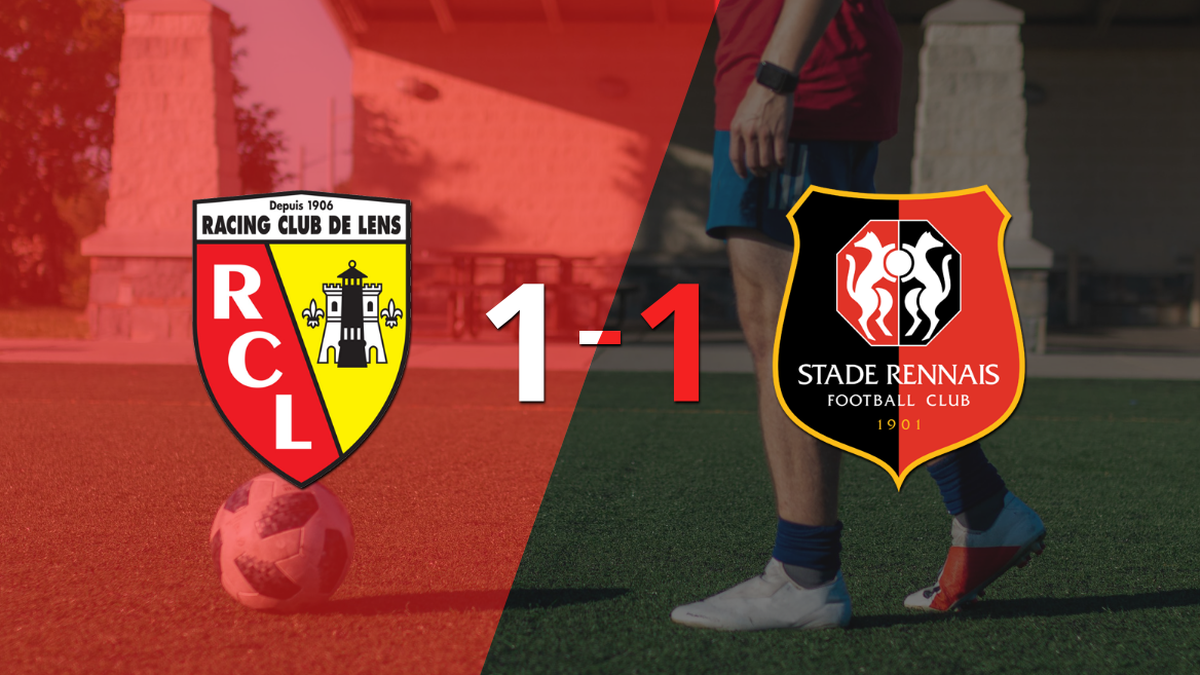 Stade Rennes drew 1-1 on their visit to Lens