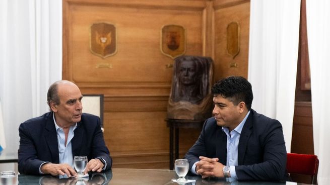 Guillermo Francos se reunió con Claudio Vidal en la Casa Rosada.&nbsp;