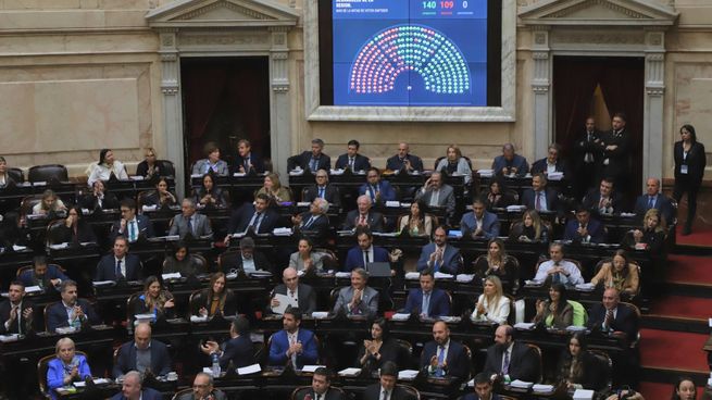Diputados dio media sanción a la ley Bases.