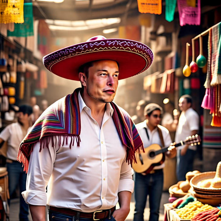 Elon Musk si fuera mexicano, según la Inteligencia Artificial.