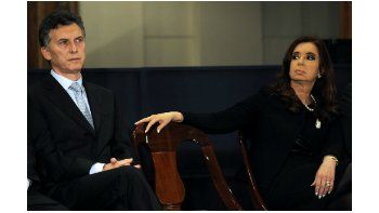 Mauricio Macri y Cristina de Kirchner.