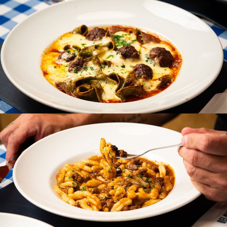 Pasta in Del Río Cantina. 