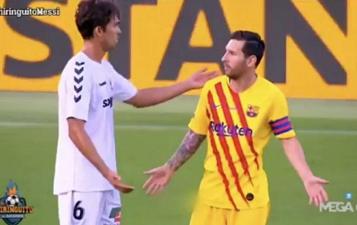 Messi le reclama a Ribelles en un amistoso