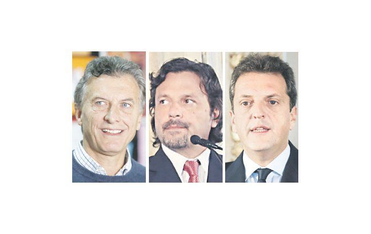 Mauricio Macri, Gustavo Sáenz y Sergio Massa