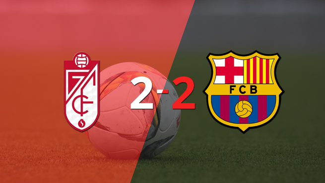 Doblete de Bryan Zaragoza en el empate a 2 entre Granada y Barcelona