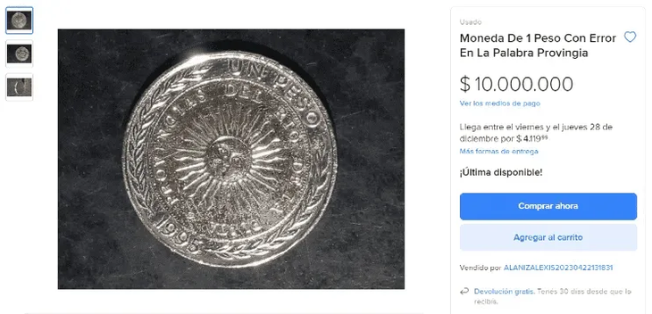 There are examples of this coin published for $10,000 and offers reach up to $10,000,000. There are examples of this coin published for $10,000 and offers reach up to $10,000,000.