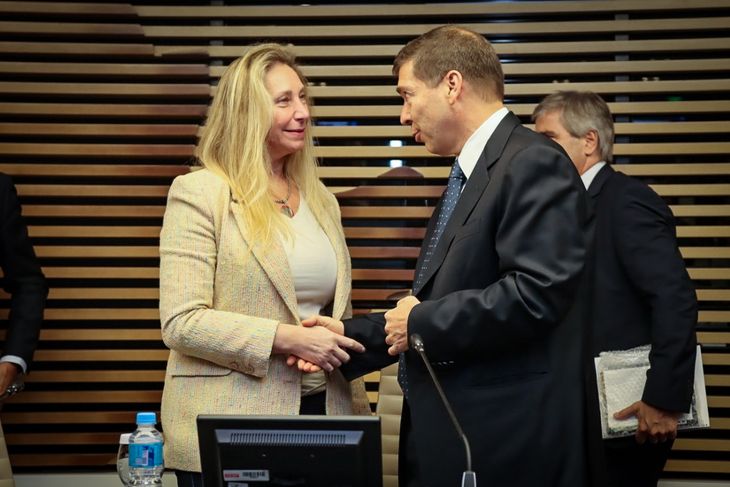 Karina Milei junto con el presidente de la Federación de Industrias del Estado de San Pablo (FIESP), Josué Gomes da Silva. Karina Milei junto con el presidente de la Federación de Industrias del Estado de San Pablo (FIESP), Josué Gomes da Silva.