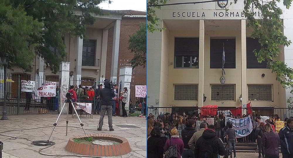 El Colegio Nacional de Adrogué y el la Escuela Normal Antonio Mentruyt (ENAM), de Banfield, se mantienen tomados para evitar que los aplicadores tomen las evaluaciones.
