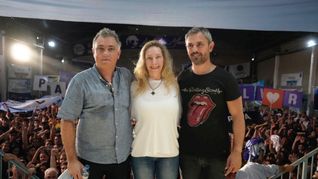 Sebastián Pareja, Karina Milei y Martín Menem. Sebastián Pareja, Karina Milei y Martín Menem.