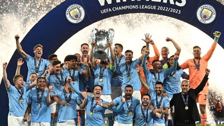 Manchester City campeón de la UEFA Champions League. Manchester City campeón de la UEFA Champions League.