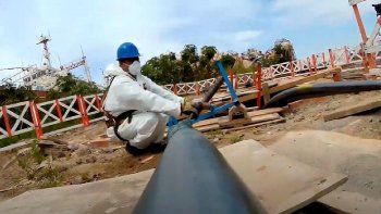inauguran una obra subterranea para mejorar la red electrica del sur del amba