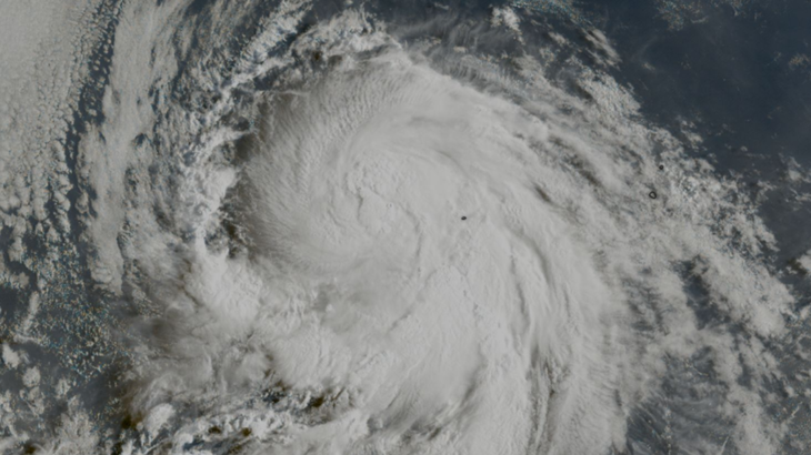 Vista satelital del ciclón tropical Iselle.