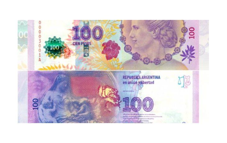 Alertan sobre billetes falsos con la imagen de Evita