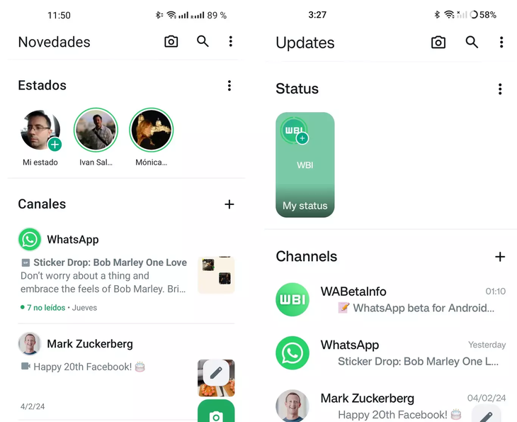 Los estados tomarán mayor relevancia en la nueva actualización de WhatsApp