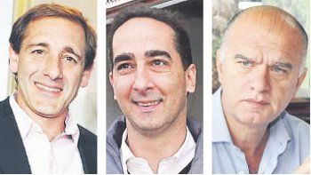 Julio Garro, Ramiro Tagliaferro y Néstor Grindetti