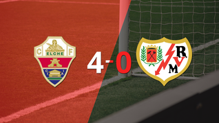 tranquila victoria de elche por 4 a 0 frente a rayo vallecano