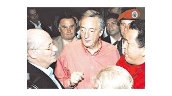 ámbito.com | Paolo Rocca, Néstor Kirchner y Hugo Chávez un año atrás, antes de que el venezolano tomara el control operativo de Sidor.