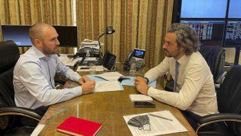 Martín Guzmán se reunió con Santiago Cafiero antes del viaje del Canciller a EEUU.
