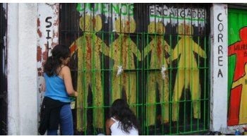 Fachada del taller que se incendió el 30 de marzo del 2006 en el barrio porteño de Caballito.