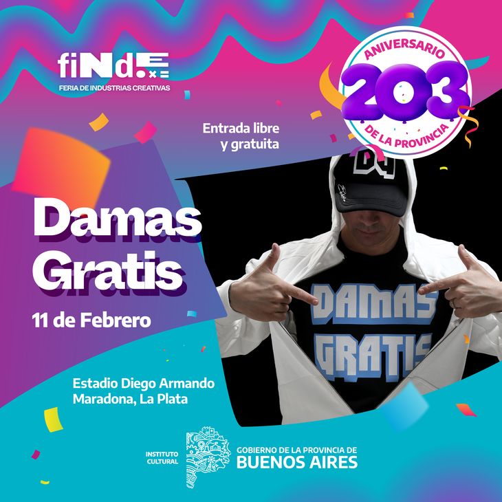 Tomorrow in La Plata with free admission: Free Ladies, Jokers, Las Pelotas and more