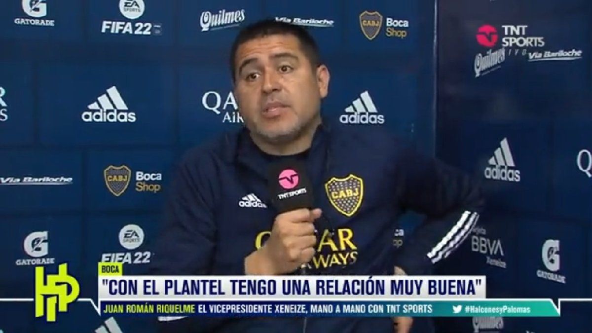 Riquelme came out to deny a conflict: “I went to congratulate them and a barbaric novel was put together”