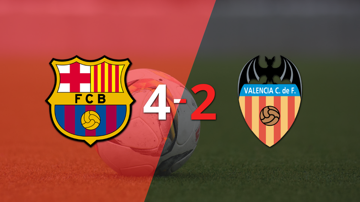 Barcelona logró sacar el triunfo ante Valencia con triplete de Robert Lewandowski