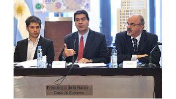 Axel Kicillof, Jorge Capitanich y Carlos Tomada