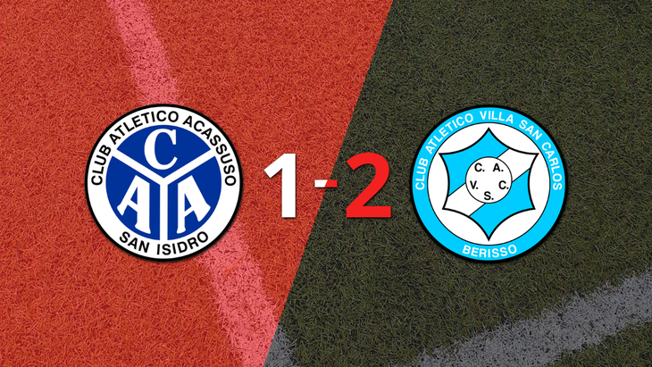 Acassuso sufrió una amarga derrota ante Villa San Carlos, cayendo por 2 a 1