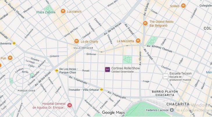 Mapa de la zona en auge, entre Chacarita y Villa Ortúzar (Foto: Google Maps) Mapa de la zona en auge, entre Chacarita y Villa Ortúzar (Foto: Google Maps)