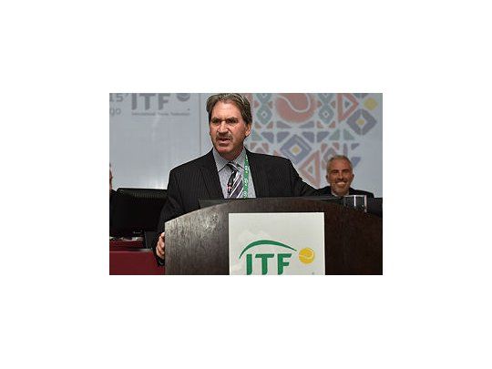 David Haggerty, en su primer discurso como presidente de la ITF (Foto: sitio oficial de la entidad).