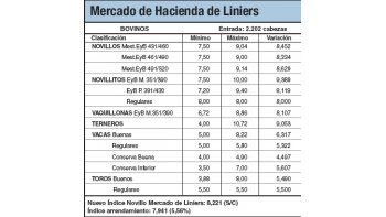 Escaso ingreso de animales a Liniers