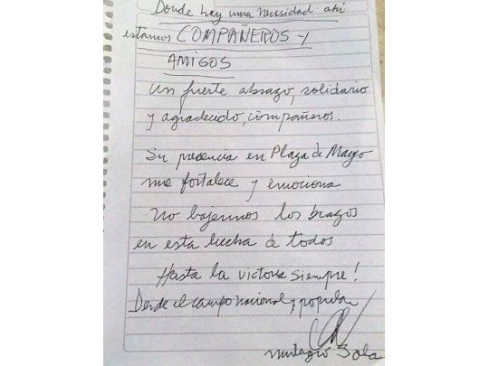 Carta de Milagro Sala