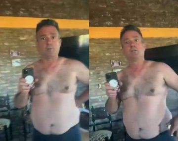 Ignacio Contreras, concejal electo de LLA en San Vicente, durante la discusión con su pareja. Ignacio Contreras, concejal electo de LLA en San Vicente, durante la discusión con su pareja.