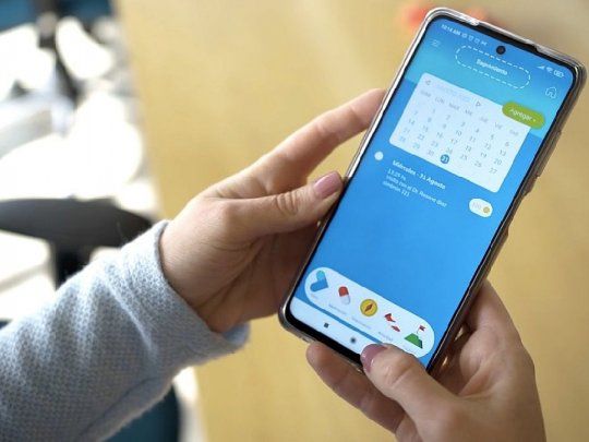 App Me.Up para trasplantados. Entre sus funciones más valoradas se destacan medicación, donde se pueden cargar todos los medicamentos y generar alarmas con la frecuencia indicada.