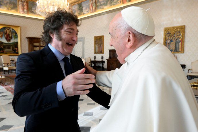 Javier Millay visits Pope Francis.