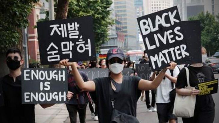 Corea del Sur, otro de los países que protestó y recordó a Floyd