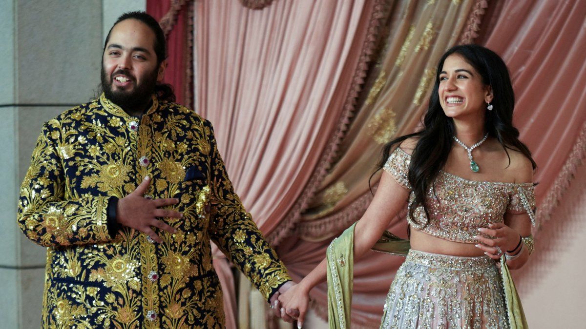 The controversial political posters at the wedding of Ambani, India’s richest family