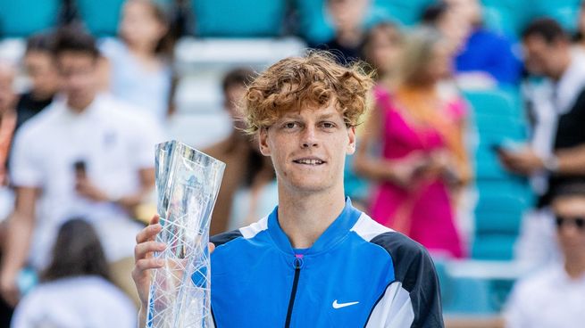 El italiano Jannik Sinner se adjudicó el Masters 1000 de Miami y desde mañana será el N°2 del ranking mundial de la ATP.