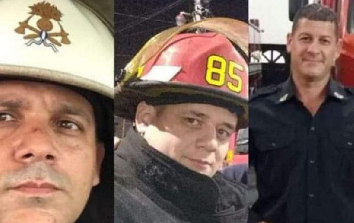 Los bomberos Pablo Silva, Cristian Ragazzoni y Gabriel Fidelli fallecieron luego de asistir al incendio de un edificio en Caseros.&nbsp;