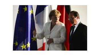 Angela Merkel recibió en Berlín a François Hollande.