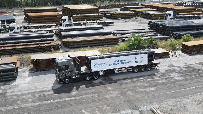 Reversión del Gasoducto del Norte. Los caños serán destinados a la construcción del Gasoducto de Integración Federal Tío Pujio-La Carlota.