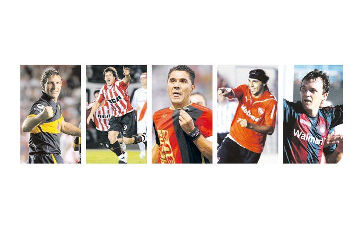ámbito.com | Martín Palermo (209 goles). José Luis Calderón (137 goles). Esteban Fuertes (135 goles). Andrés Silvera (96 goles). Bernardo Romeo (78 goles).
