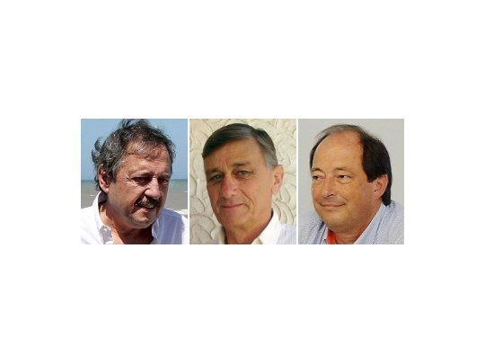 Ricardo Alfonsín, Hermes Binner y Ernesto Sanz.