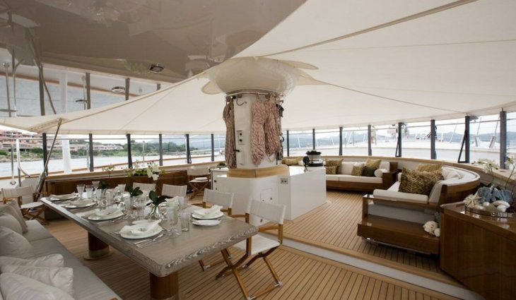 The luxury yacht was rented for $222,359 per week. 