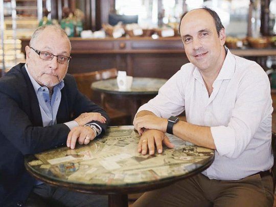 Cumbre. El canciller Jorge Faurie y el intendente de Santa Fe, José Corral, en el encuentro donde la cancillería confirmó que la ciudad será la sede del encuentro.